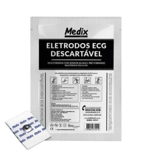 Eletrodos ECG Adulto Sensor de Prata 50 Unidades Medix