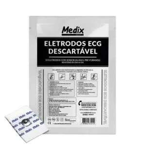 Eletrodos ECG Adulto Sensor de Prata 50 Unidades Medix